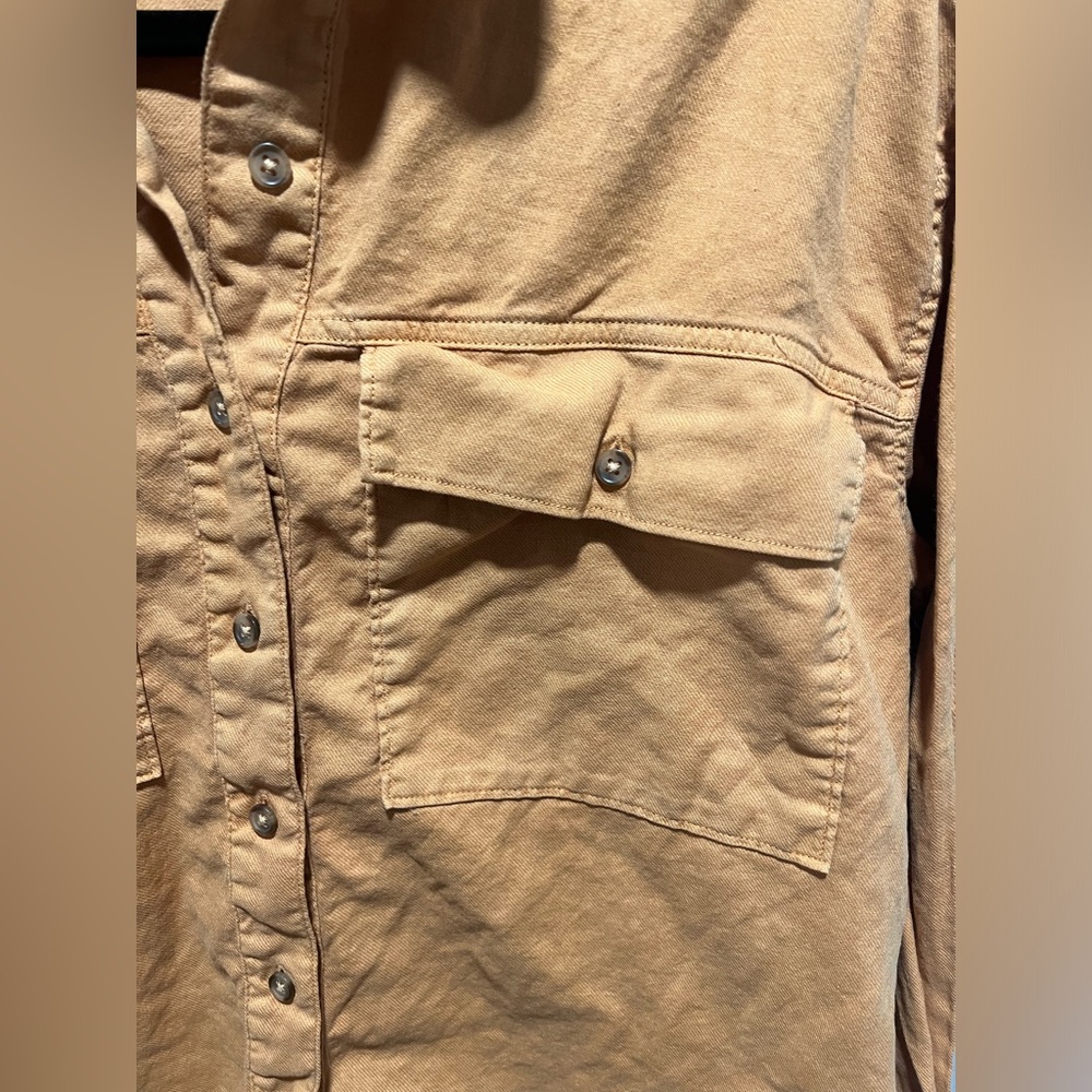 Universal Thread Burnt Orange Oversized Utility Shacket Cotton Button Down XS - Picture 6 of 9